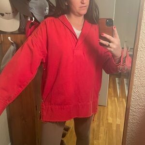 Rachel Comey Denim Pullover, Red, Size Medium